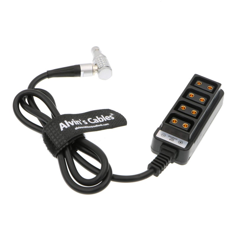 Alvin's Cables 2 Pin Right Angle to 4 D Tap Splitter Cable for RED DSMC2 Jetpack RTmotion Sidekick - Image 3